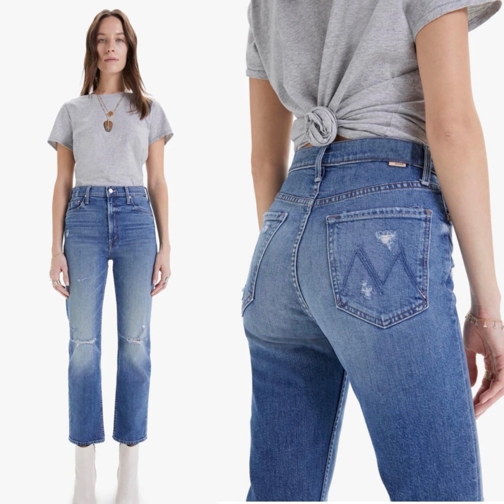 Mother Superior High Waisted Rider Ankle Far Beyond The Sky Jeans Size 26 Wide - Picture 1 of 11